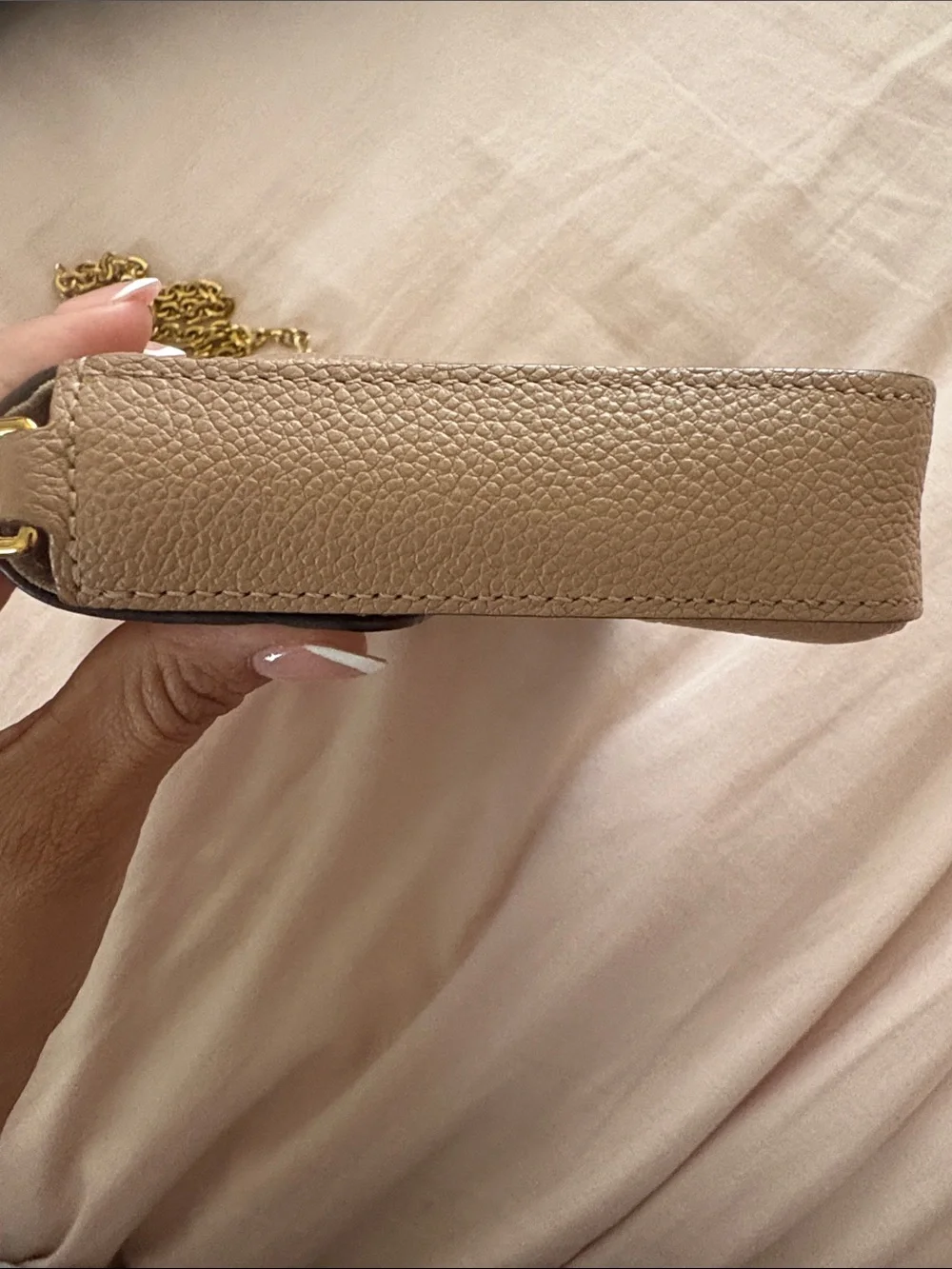 Louis Vuitton Taupe Monogram Envelope Chain Clutch - Picture 4 of 9